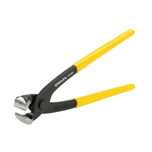 Stanley end cutting pliers with yellow handles, suitable for cutting or gripping tasks.