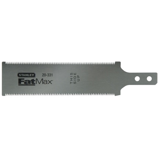 Stanley FatMax saw blade replacement, SKU 3-20-331, metal blade with double edge teeth for woodworking.