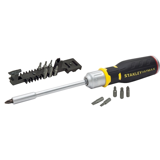 STANLEY® FATMAX® Ruuvitaltta räikkävarsi + 12 kärkeä
