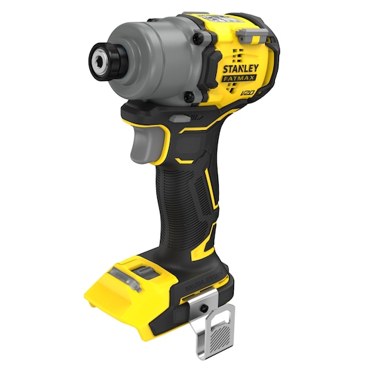 STANLEY SFMCF830B impact driver, yellow and black, side angle on white background.