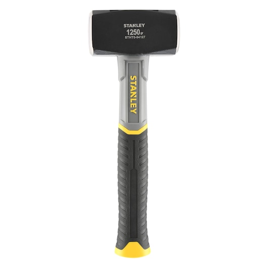 Stanley club hammer STHT0-54127 with a black and yellow handle, 1250g, shown upright on a white background.